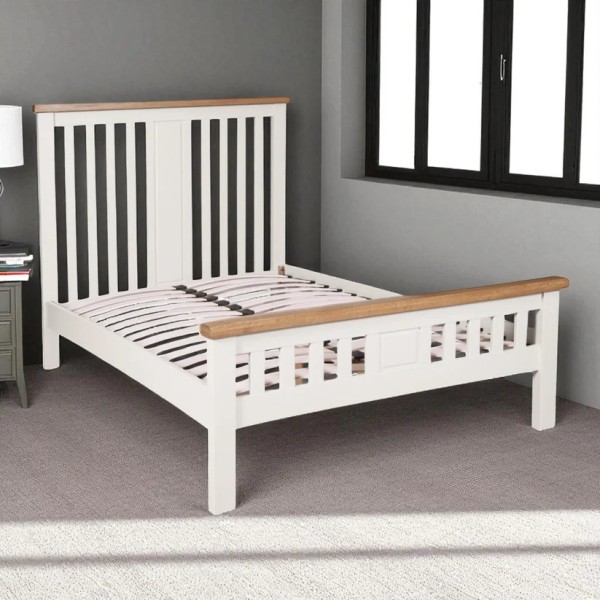 Melbourne 4ft6 Bedframe - White
