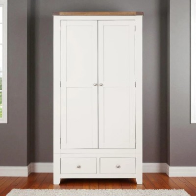 Melbourne 2 Door 2 Drawer Wardrobe - White