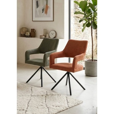 Vera Swivel Chair - Rust