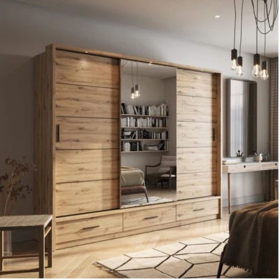 Alpha 2.5m Large Sliderobe - Oak Artisan