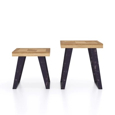 Arga Nest of Tables - Light Mango Oak