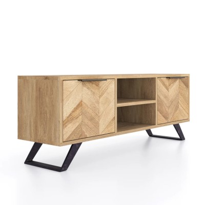Arga Large TV Unit - Light Mango Oak
