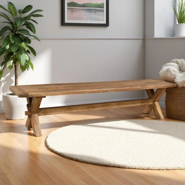 Dorset 1.75m Dining Bench - Smoked Oak