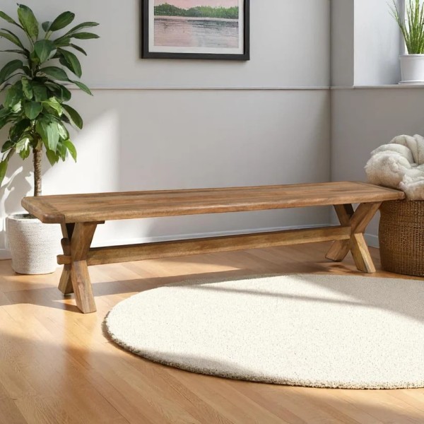 Dorset 2m Dining Bench - Smoked Oak