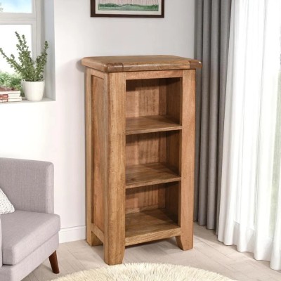 Dorset Small Bookcase/DVD Rack - Smoked Oak Finish