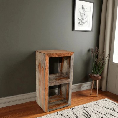 Cube Goa 2 Hole Shelving Unit - Dark Grey Stain and Rosewood Finish