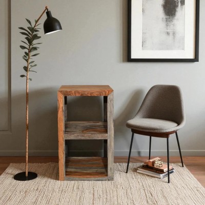 Cube Goa 2 Hole Shelving Unit - Dark Grey Stain and Rosewood Finish