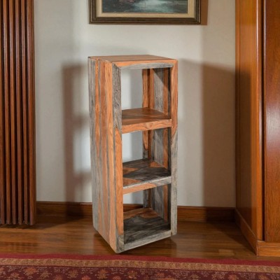 Cube Goa 3 Hole Shelving Unit - Dark Grey Stain and Rosewood Finish