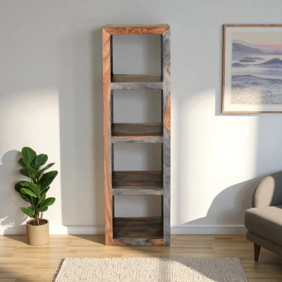 Cube Goa 4 Hole Shelving Unit - Dark Grey Stain and Rosewood Finish