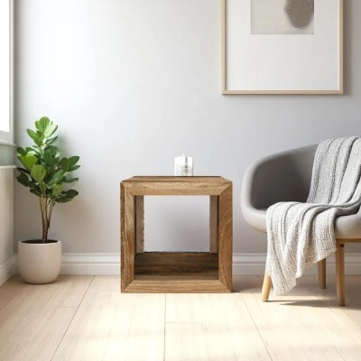 Cube Mango 1 Hole Shelving Unit - Natural Wood Finish