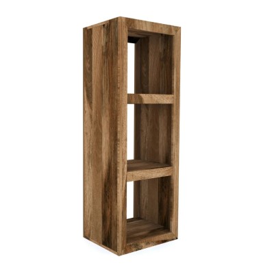 Cube Mango 3 Hole Shelving Unit - Natural Wood Finish