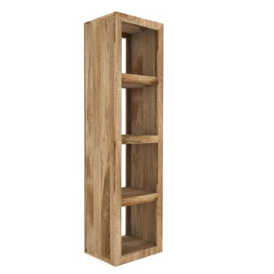 Cube Mango 4 Hole Shelving Unit - Natural Wood Finish
