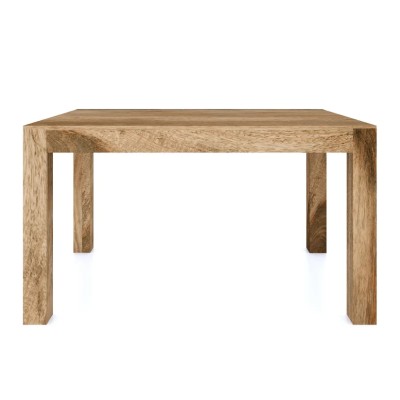 Cube Mango 1.35m Dining Table - Natural Wood Finish