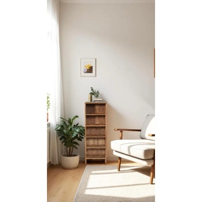 Cube Mango CD / DVD Unit - Natural Wood Finish