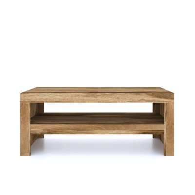 Cube Mango Coffee / TV Unit - Natural Wood Finish