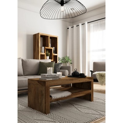 Cube Mango Coffee / TV Unit - Natural Wood Finish