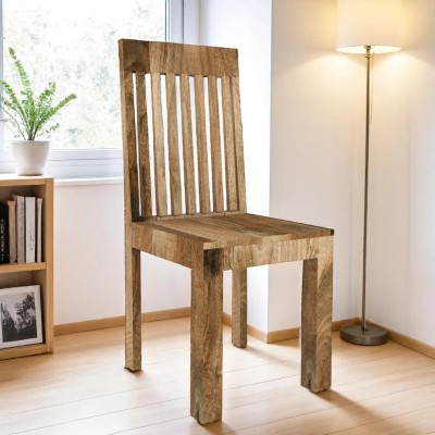 Cube Mango Dining Chair - Natural Wood Finish