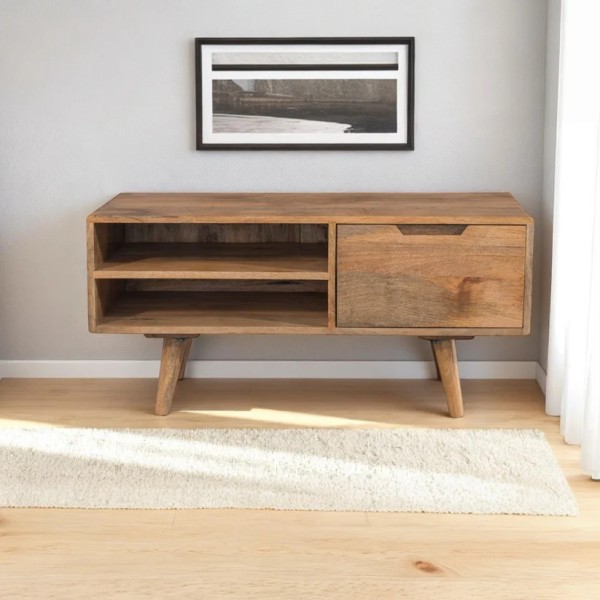 Surya Coffee Table/TV Unit - Mango Wood Finish