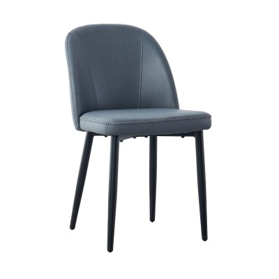 Maddox Dining Chair - Grey with Black Legs