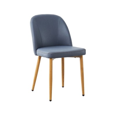 Maddox Dining Chair - Grey with Oak Legs