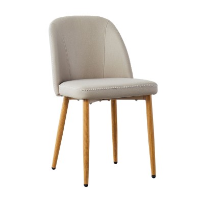 Maddox Dining Chair - Taupe with Oak Legs