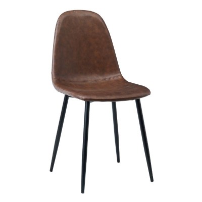 Amira Dining Chair - Brown PU