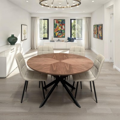 Camden 1.2 Round Dining Table - Walnut