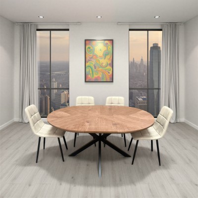 Camden 1.2 Round Extending Dining Table - Walnut