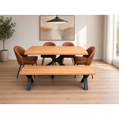 Davos 2m Dining Table - Oak