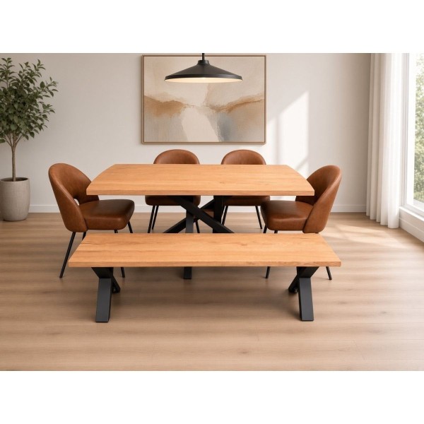 Davos 2m Dining Table - Oak