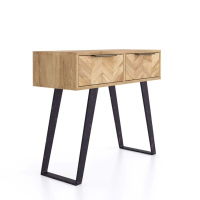 Arga 2 Drawer Console Table - Light Mango Oak