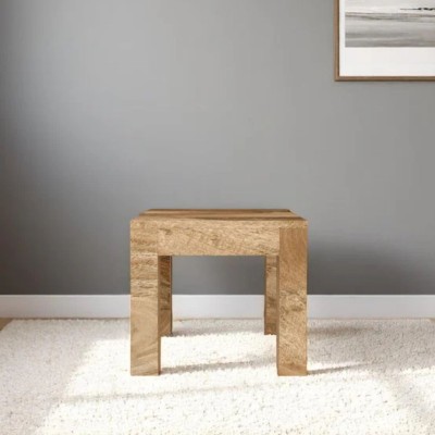 Cube Mango Lamp Table - Natural Wood Finish