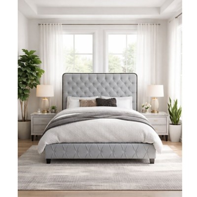 Rhea 6ft Bedframe - Light Grey