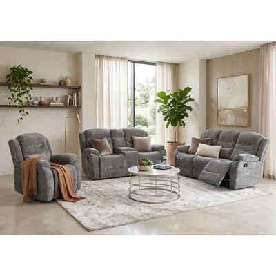 Alec Recliner Sofa Range - Dark Grey