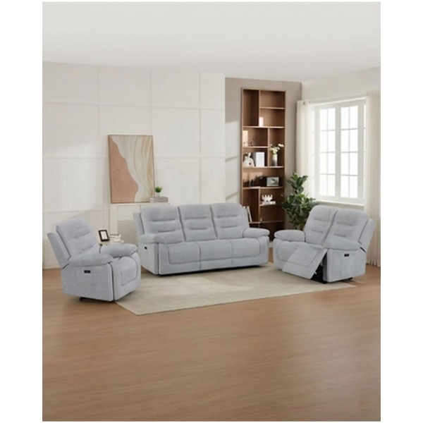 Antonio Electric Recliner Sofa Range - Light Grey