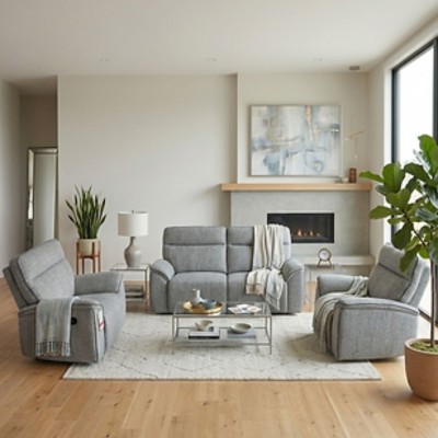 Mallow Recliner Sofa Range - Light Grey
