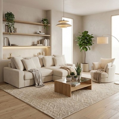 Daytona Interchangeable Chaise Sofa - Beige
