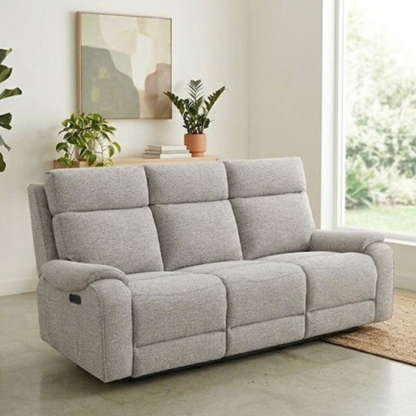 Gio Electric Recliner Sofa Range - Grey