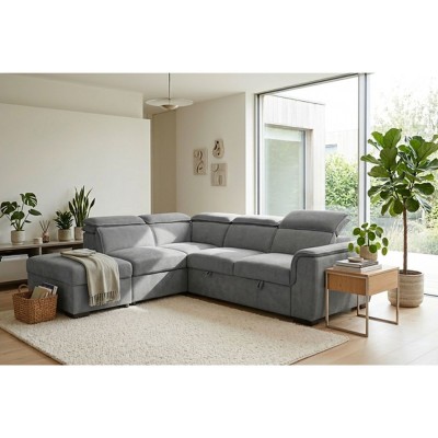 Stockholm LHF Sofa Bed - Grey
