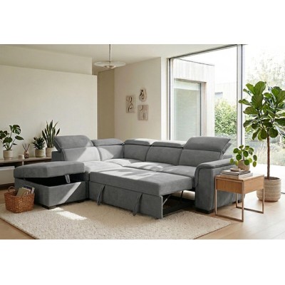 Stockholm LHF Sofa Bed - Grey