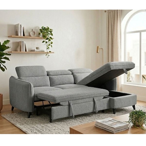 Quinton Interchangable Chaise Sofabed - Grey