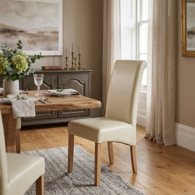 Sophie Dining Chair - Oak/Cream