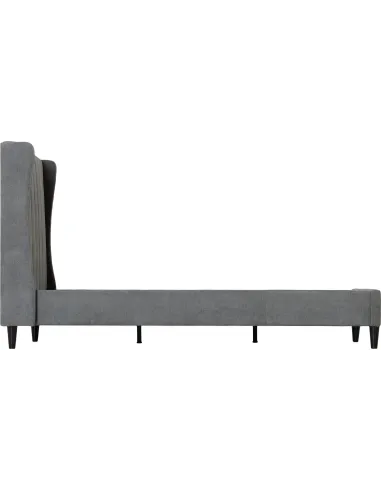 Amelia 4FT6 Bed - Dark Grey Fabric
