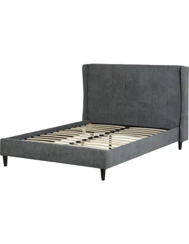 Amelia 4FT6 Bed - Dark Grey Fabric