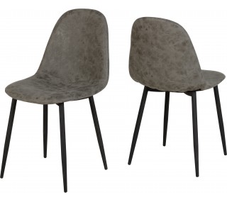 Athens Dining Chairs - Grey PU