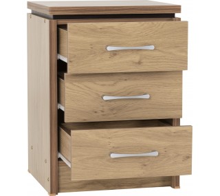 Charles 3 Drawer Bedside -...