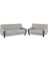 Sheeda 3+2 Seater Sofa Set - Light Grey Fabric
