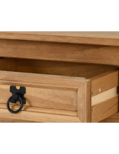 Corona 1 Drawer Console Table - Distressed Waxed Pine