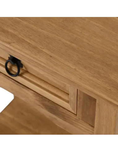 Corona 1 Drawer Console Table - Distressed Waxed Pine