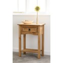 Corona 1 Drawer Console Table - Distressed Waxed Pine